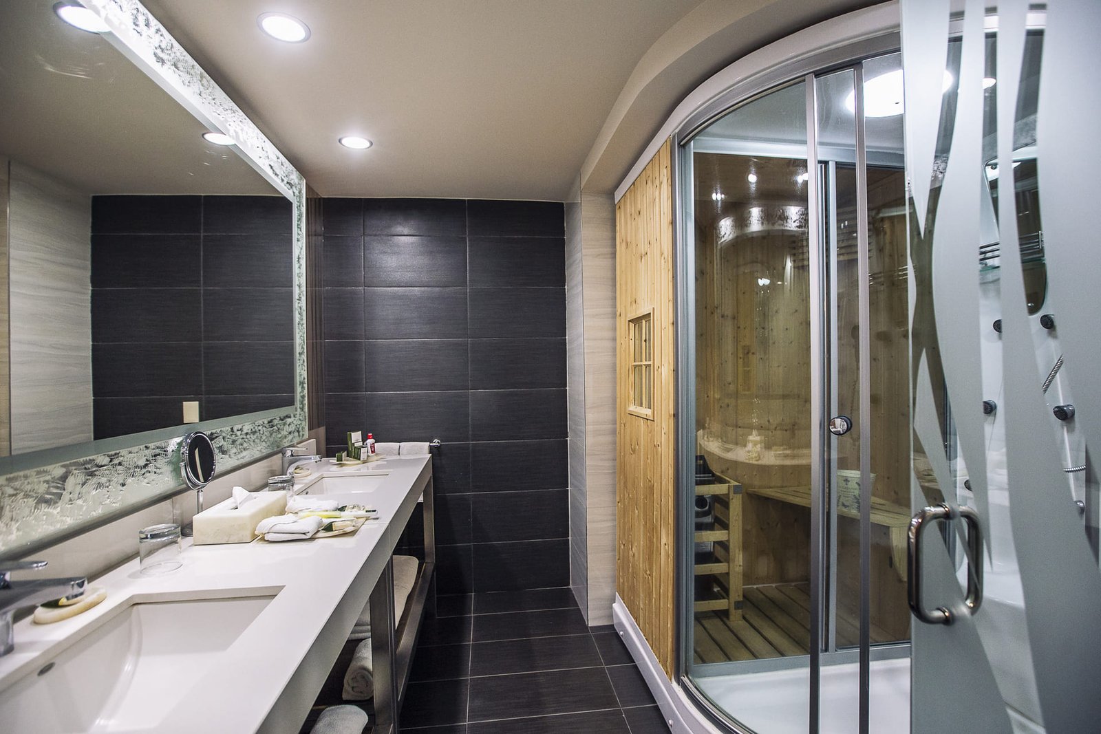 Sauna de la Habitación Grand Imperial en Hotel JF Grand Puebla